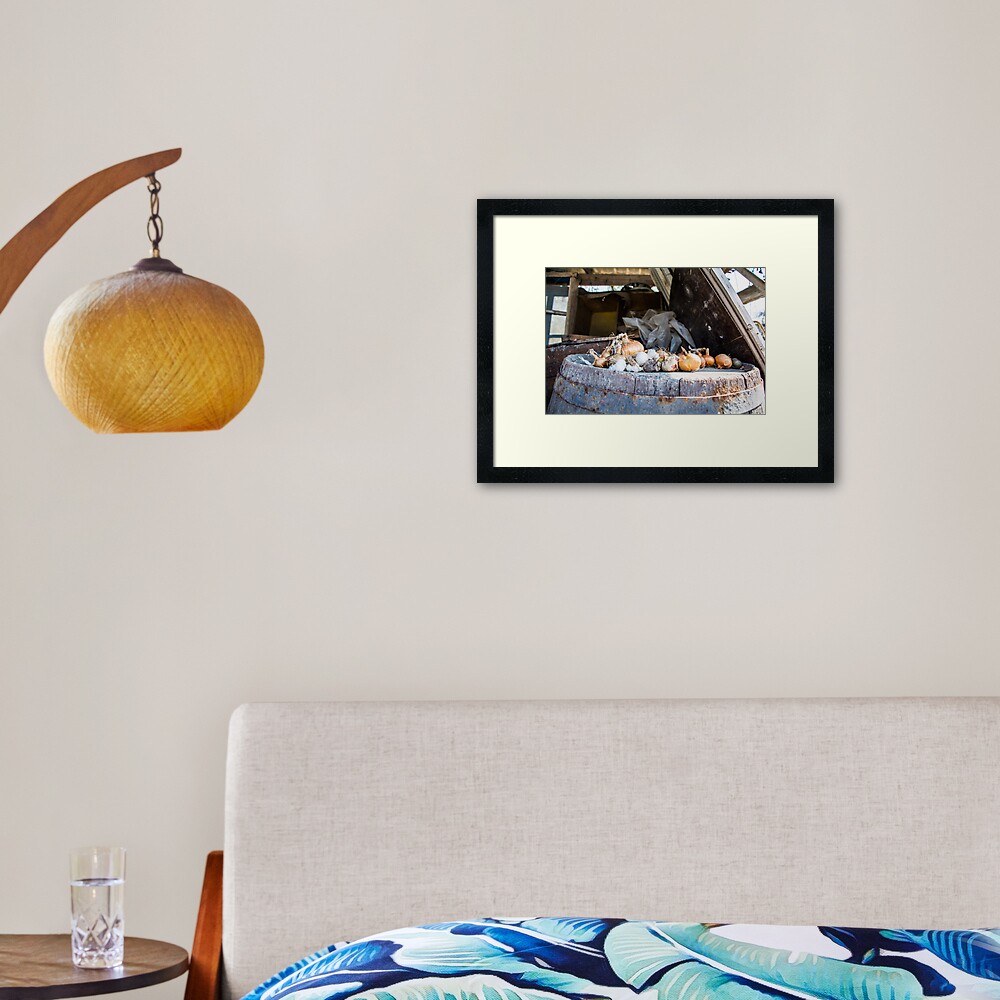 Onion and Garlic Still Life Framed Art Print