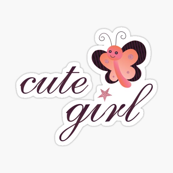 cute girl Sticker