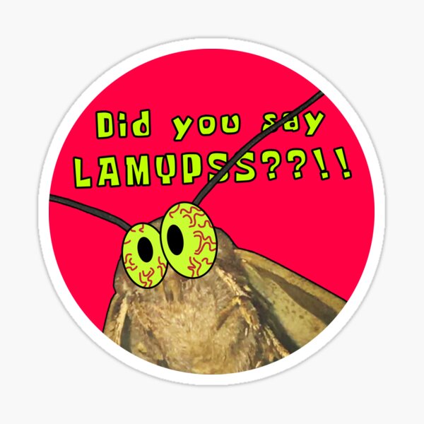 "Lamp Moth Meme Spongebob" Sticker by Redbubble