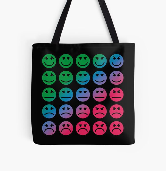 Emotion Emojis Mood Chart All Over Print Tote Bag