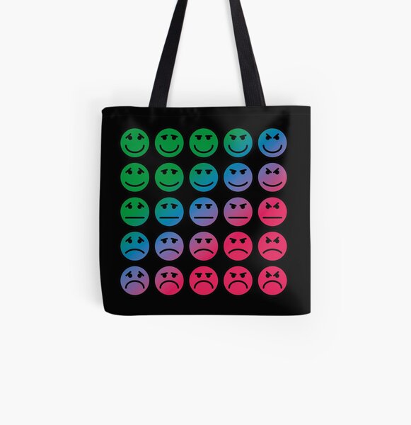 Emotion Emojis Mood Chart All Over Print Tote Bag