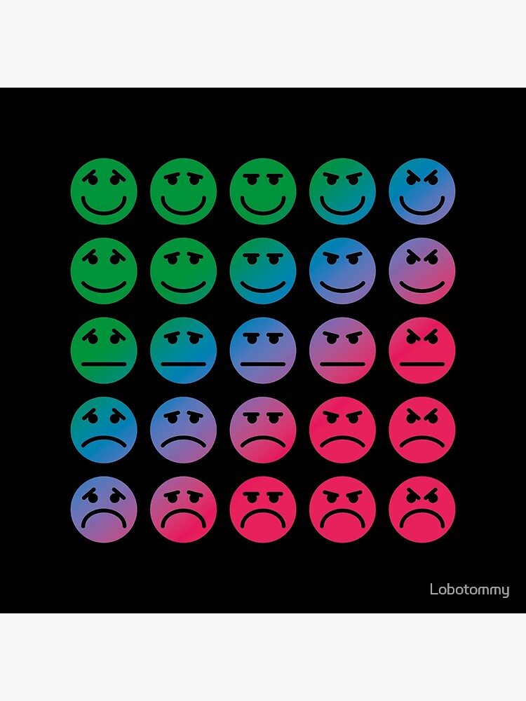 "Emotion Emojis Mood Chart" Photographic Print by Lobotommy | Redbubble