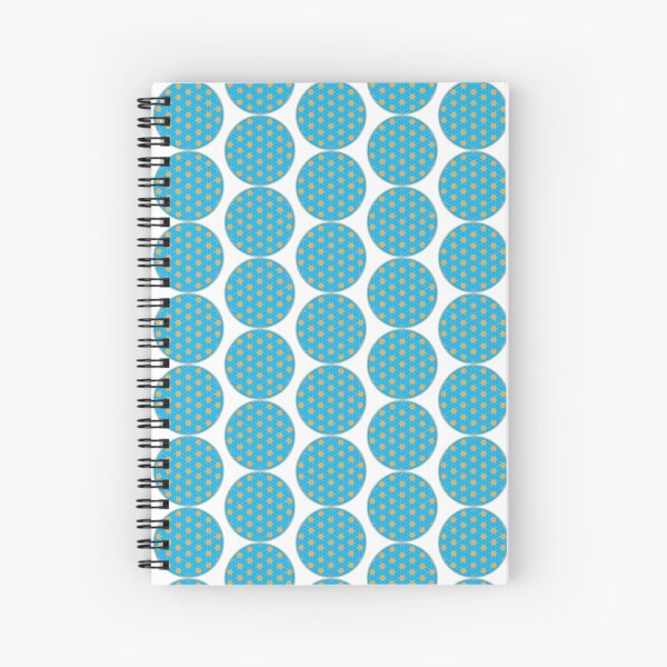 Fleur de vie bleu été Cahier à spirale