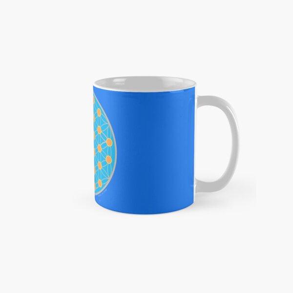 Fleur de vie bleu été Mug classique