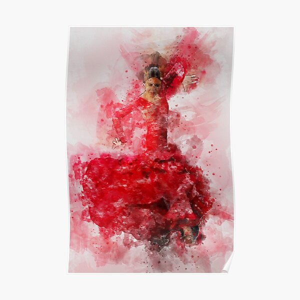 Bailarina de flamenco Póster