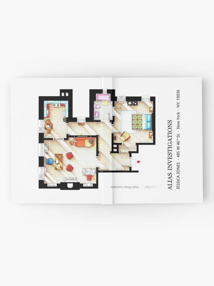 Floorplan of JESSICA JONES apartment / office