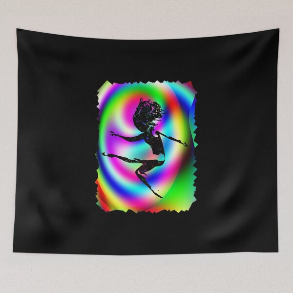 Item preview, Colorful Rainbow Dancer Fractal Art Silhouette for Nerds or Birthday designed and sold by FELSENSTEIN.