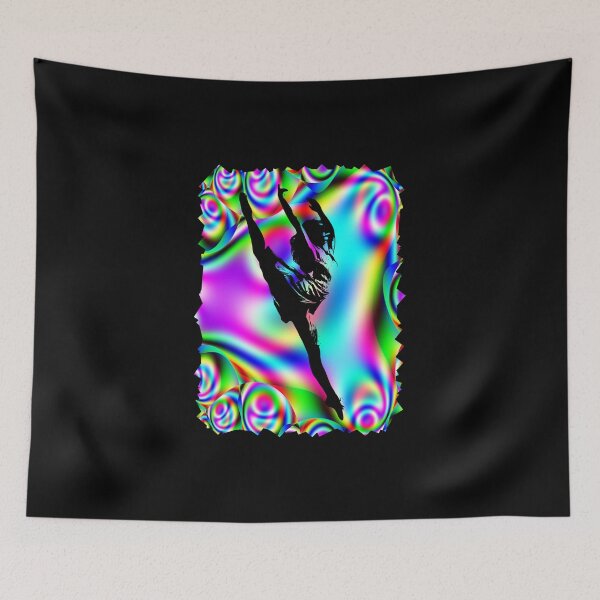 Item preview, Colorful Rainbow Dancer Fractal Art Silhouette for Nerds or Birthday designed and sold by FELSENSTEIN.