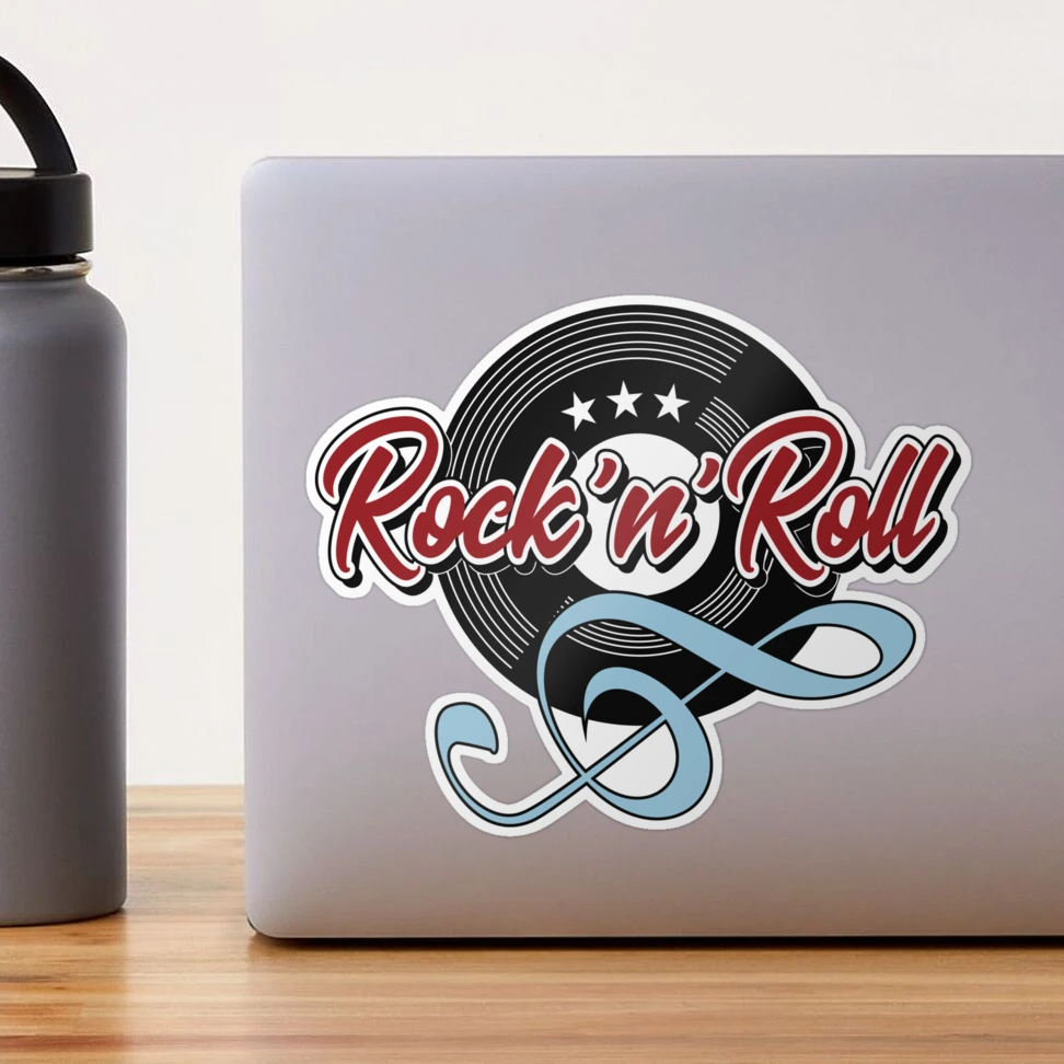 50s Rockabilly Vintage Rock and Roll Music Sock Hop Party Sticker