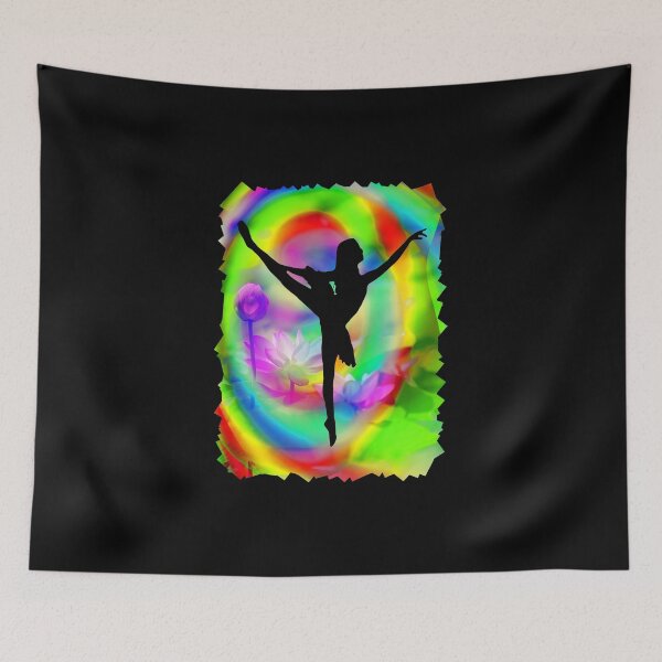 Item preview, Colorful Rainbow Dancer Fractal Art Silhouette for Nerds or Birthday designed and sold by FELSENSTEIN.