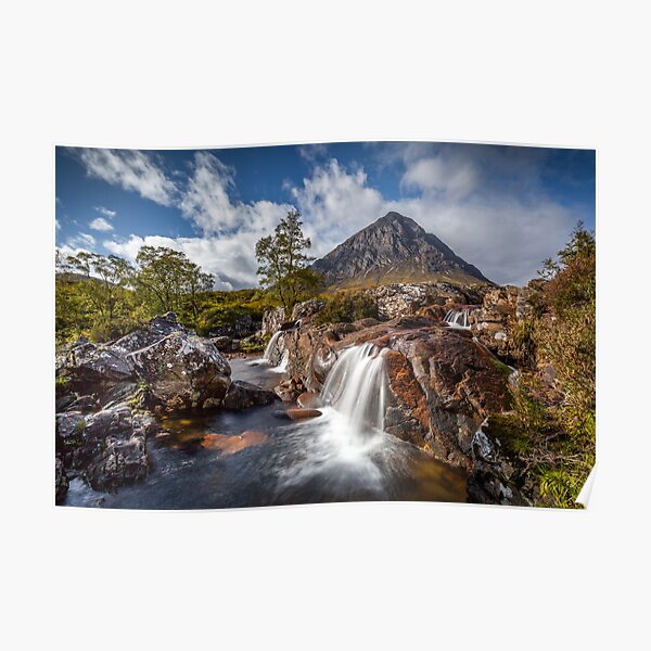Etive Mor Falls Poster