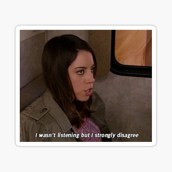 April Ludgate "Strongly Disagrees" Parks and Recreation Sticker
