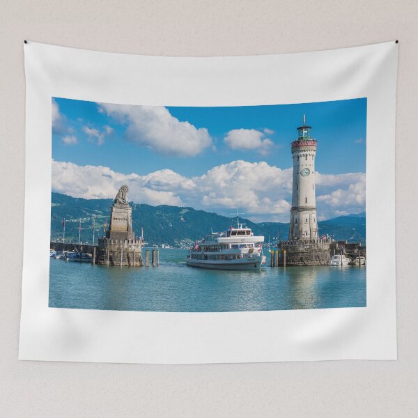 Item preview, Lighthouse of Lindau at lake Constance, Bodensee designed and sold by dvoevnore.