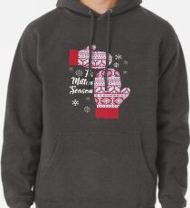 Sudadera con capucha Es la temporada de manopla en el estado de manopla