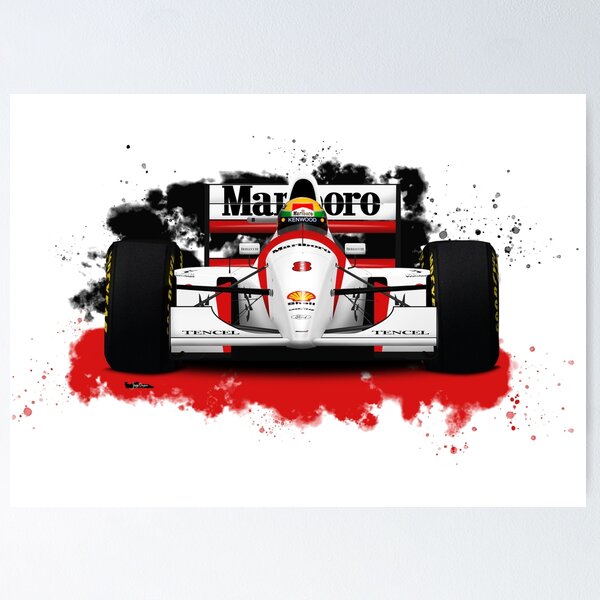 Ayrton Senna McLaren MP4/8 ポスター fposter,small,wall_texture,