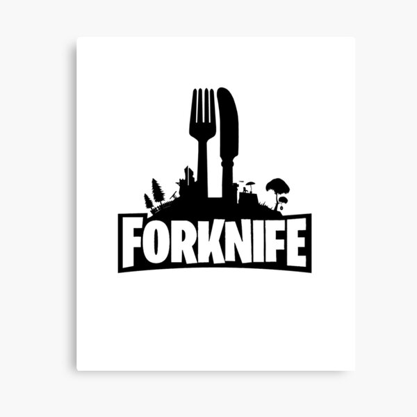Have U Heard Of Forknife Video Game Memes Parody Canvas Print By Dapperlad Redbubble - funny roblox forknife