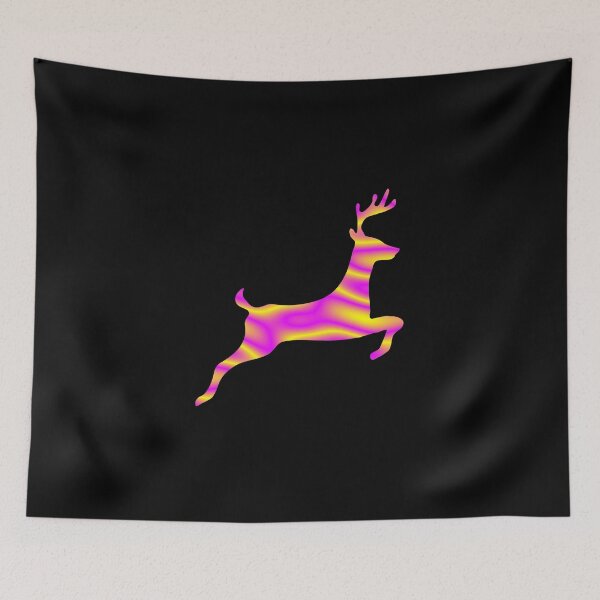 Item preview, Colorful Rainbow Deer Fractal Art Silhouette for Nerds or Birthday designed and sold by FELSENSTEIN.