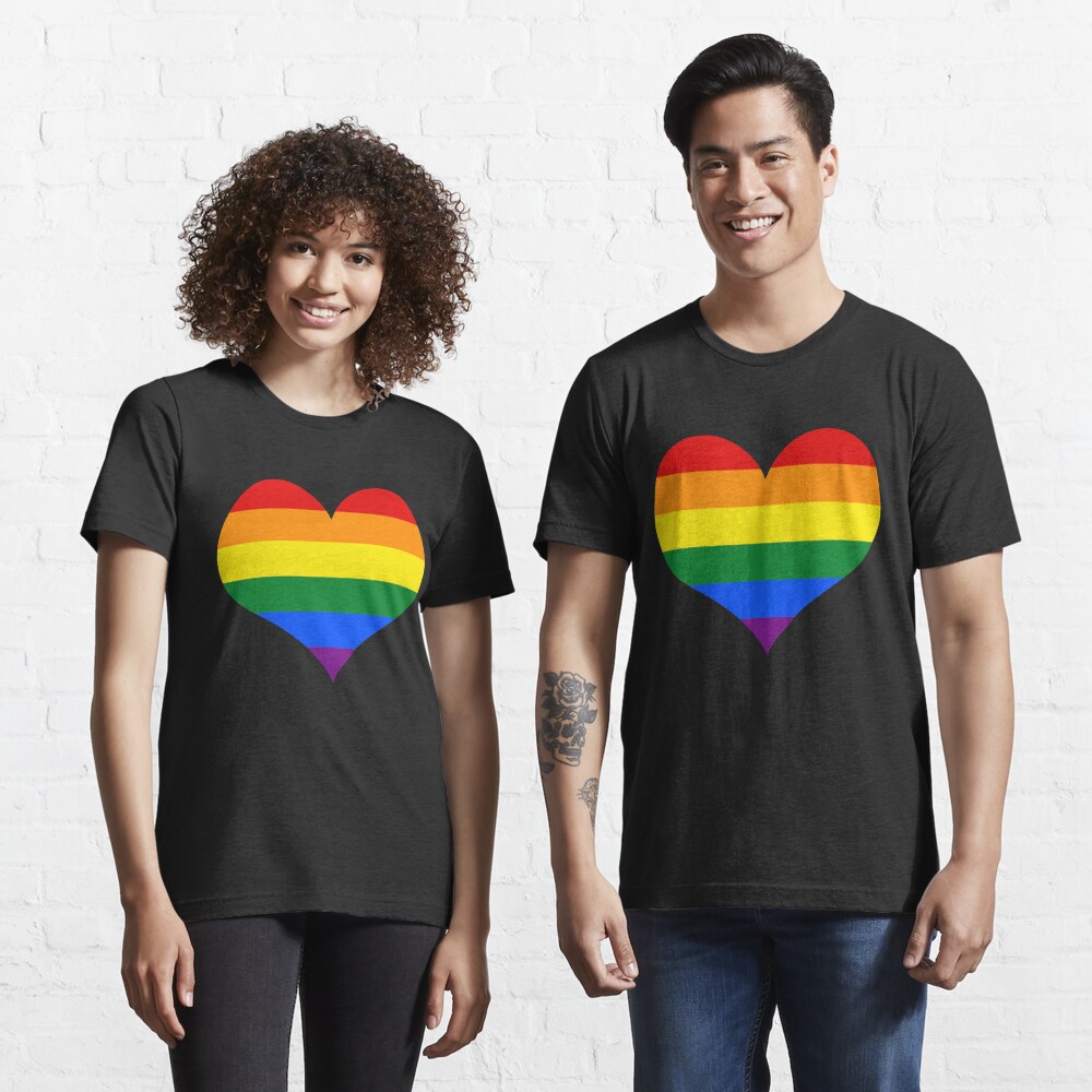 Lgbt Flag Heart T Shirt By Theindigowitch Redbubble