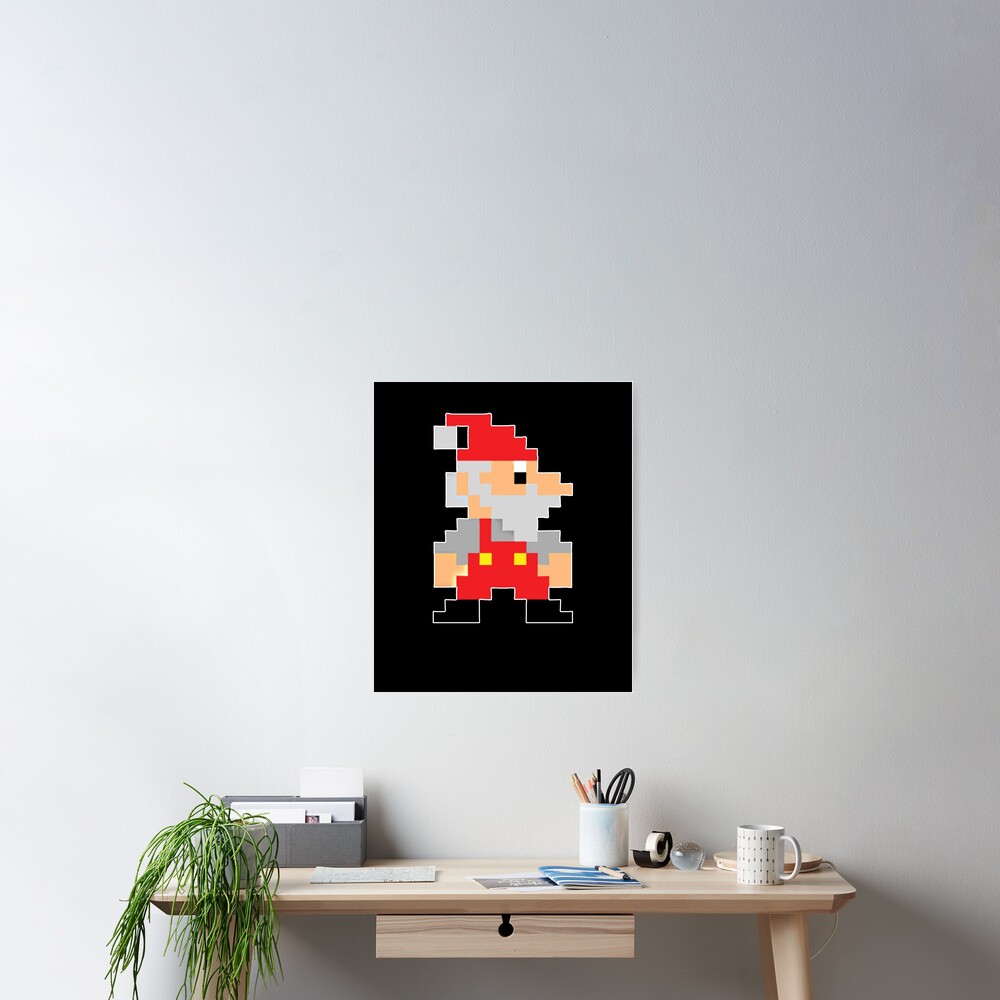 &quot;8-Bit Santa V4&quot; Poster by TeeTimeGuys | Redbubble