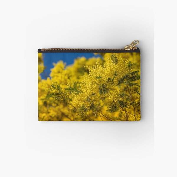 Item preview, Yellow blooming of mimosa tree in spring designed and sold by dvoevnore.