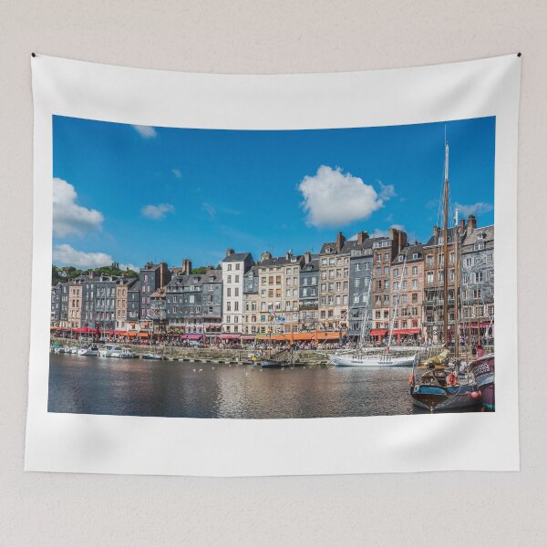 Item preview, Honfleur harbour in Normandy, France designed and sold by dvoevnore.