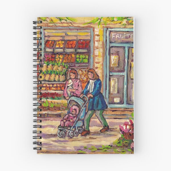 Item preview, MOMS AND TOTS CITYSCENES OUTDOOR FRUIT MARKET CANADIAN ART MONTREAL FRUITERIE PAINTING C SPANDAU designed and sold by Carole  Spandau.