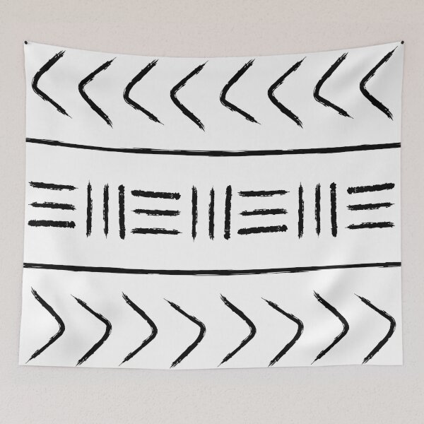 Item preview, Almost white mudcloth pillow version designed and sold by hellcom.