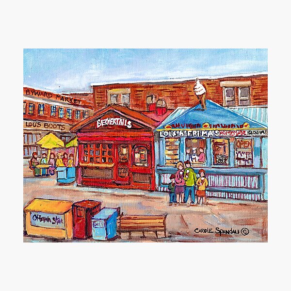 "OTTAWA BYWARD MARKET CANADIAN SCENES OUTDOOR URBAN MALLS ICE CREAM AND