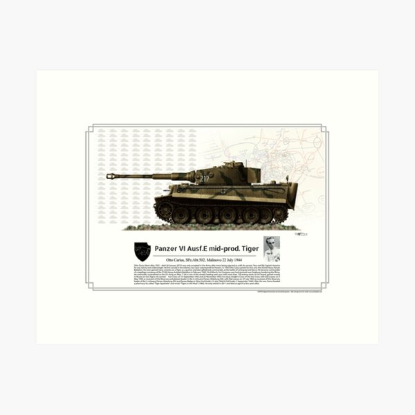 German Tiger Tank with German Flag Art Board Print for Sale by nido88