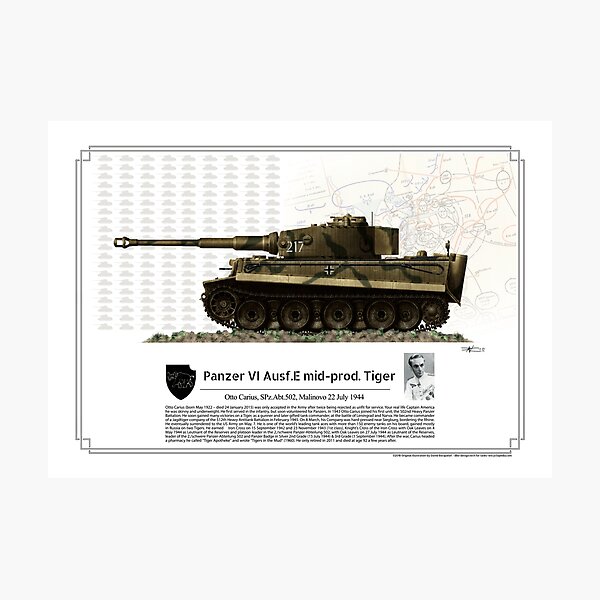 Item preview, Tiger Ausf E mid-prod. Otto Carius July 1944 designed and sold by TheCollectioner.