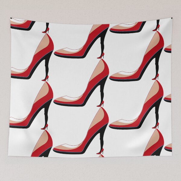 Item preview, RED SHOE WITH TWO HEELS designed and sold by malangacamisetas.