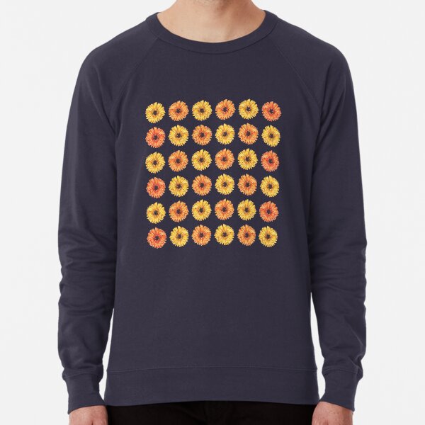Colorful Gerbera Daisy Flower Pattern Lightweight Sweatshirt