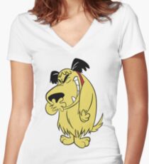 Laughing Muttley Women's Fitted V-Neck T-Shirt
