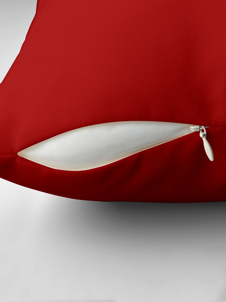 Alternate view of PLAIN DARK CANDY APPLE RED - 100 SHADES OF RED ON OZCUSHIONS  Throw Pillow