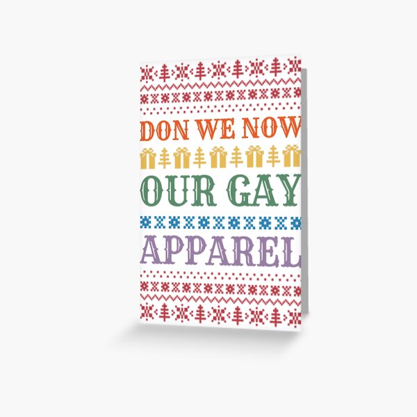 Gay Apparel Greeting Card