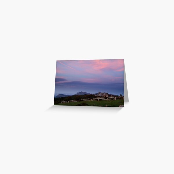 Dusk at Craigs Hut Greeting Card