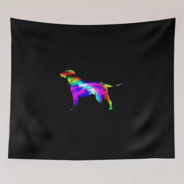 Item preview, Colorful Rainbow Dog Fractal Art Silhouette for Nerds or Birthday designed and sold by FELSENSTEIN.