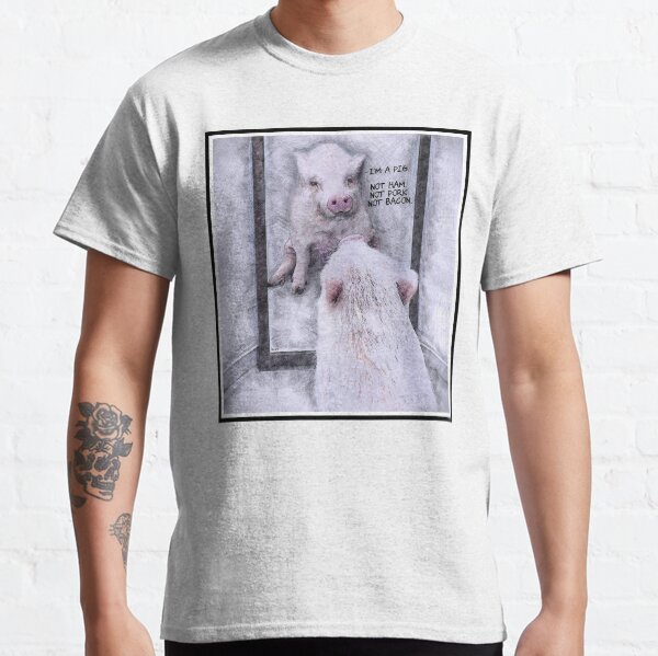 Pig Affirmations - Friends Not Food Classic T-Shirt