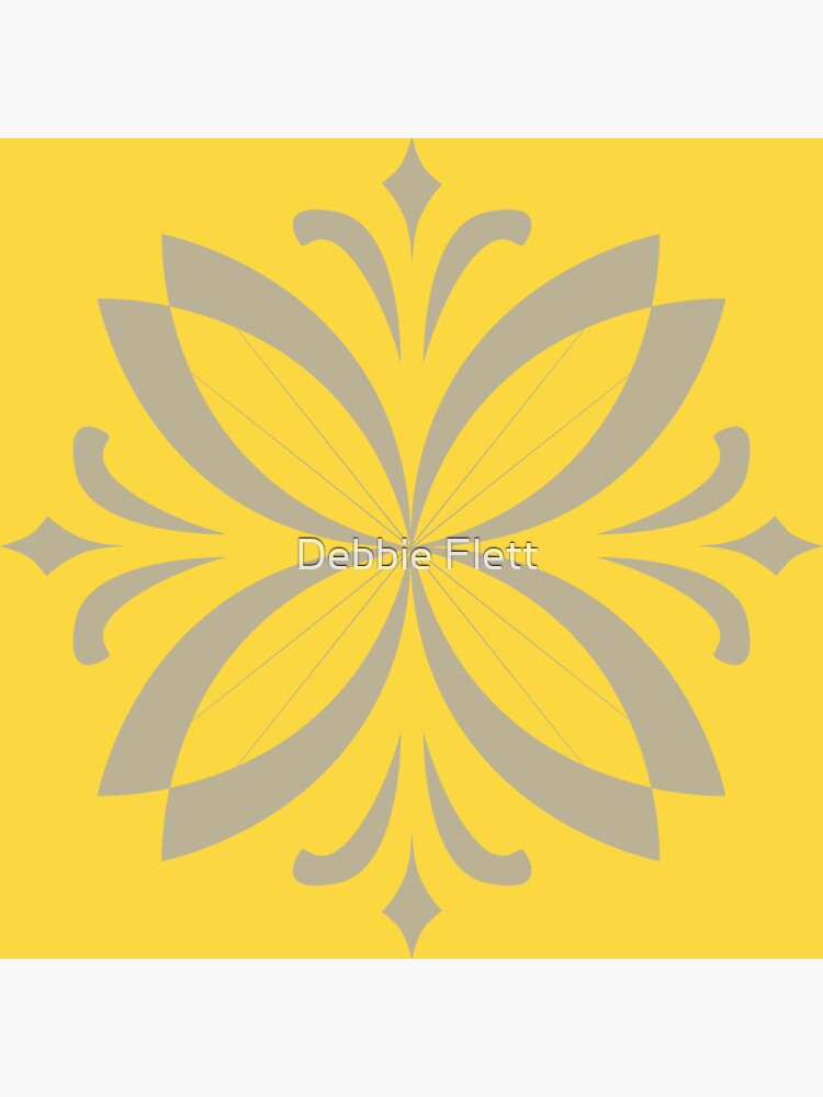 Yellow Moroccan inspired tile by lucythecow