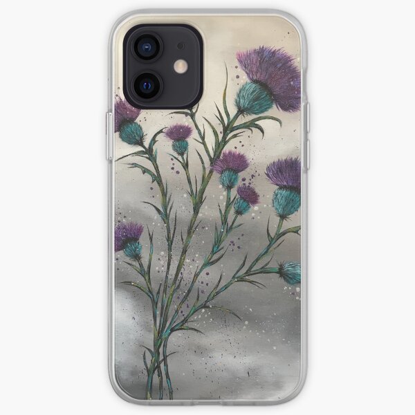 Scottish traditional purple thistle iPhone Soft Case