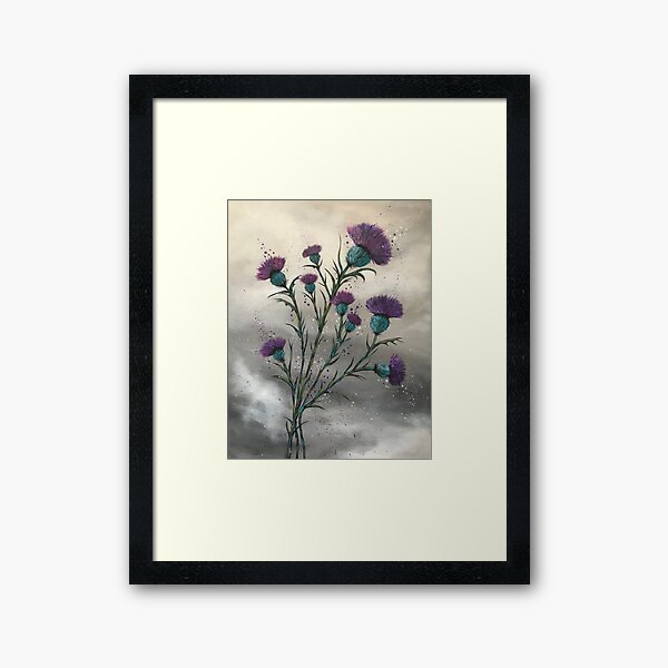 Scottish traditional purple thistle  Framed Art Print