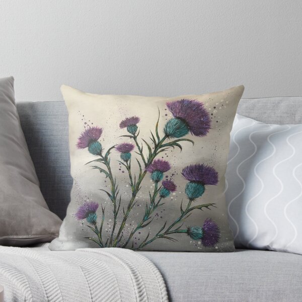Item preview, Scottish traditional purple thistle  designed and sold by Amazingraceart.
