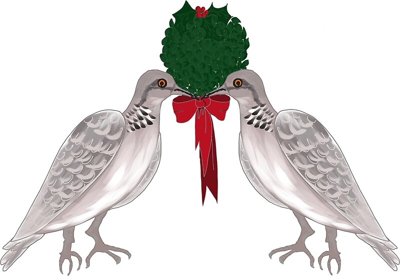 turtle doves figurines