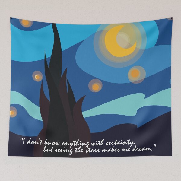 Item preview, Starry Night (quote) - Art is life. designed and sold by TheQuirkySide.