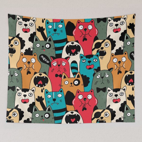 Item preview, Cats crowd designed and sold by Ekaterina Panova.