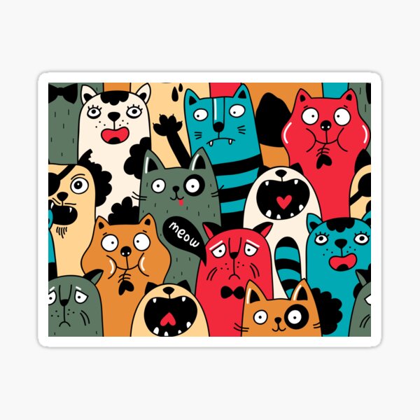 Item preview, Cats crowd designed and sold by Ekaterina Panova.