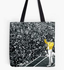 Fredddie Mercury Rock Concert Yellow Jacket Tote Bag