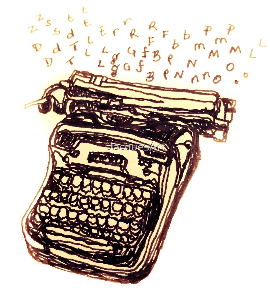 "Double letters typewriter" by JacquesArt Redbubble