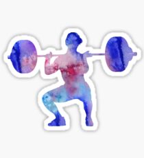 Female weightlifter, deadlift pick, woman weightlifter, weightlifting Sticker