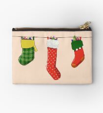 Three Christmas Stockings Studio Pouch